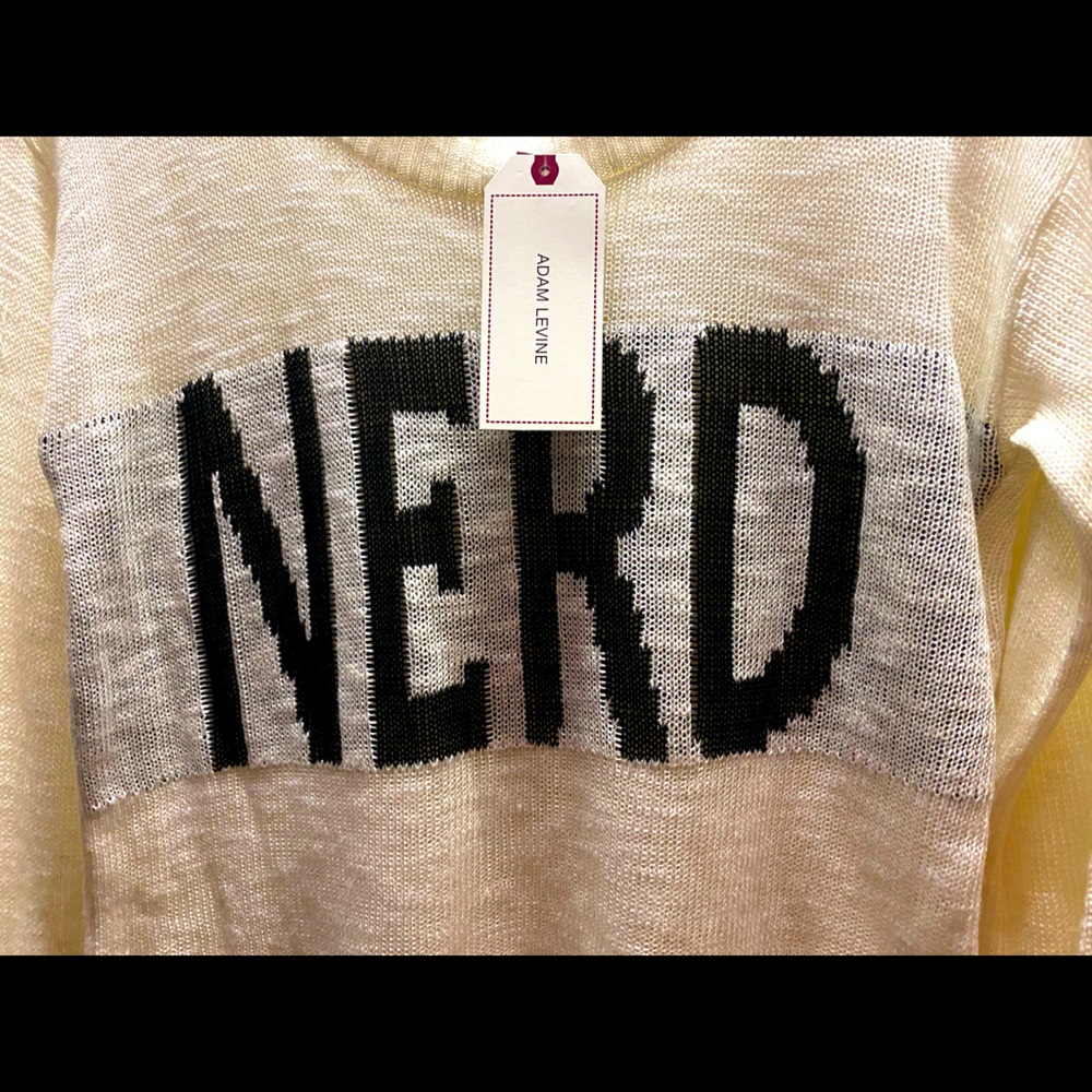Another item with a tag. Cute NERD sweater